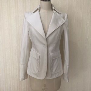 Burberry London White Cotton Jacket size 4